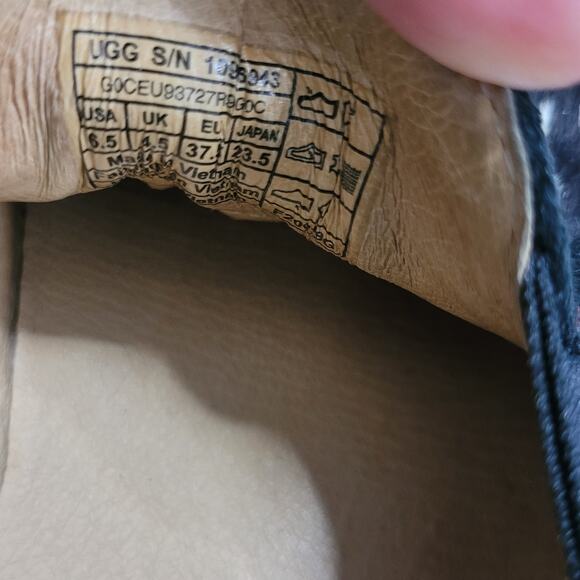 UGG Australia Soled Calf Hair Leather Spotted Print Loafer Slip-On Size 6.5 - Picture 6 of 8